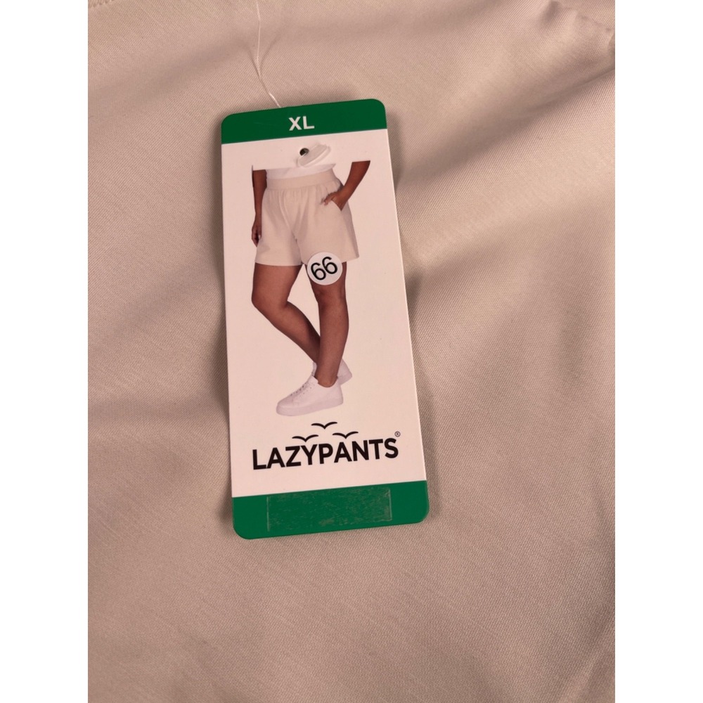 LazyPants Women's Luxe Short Cream XL